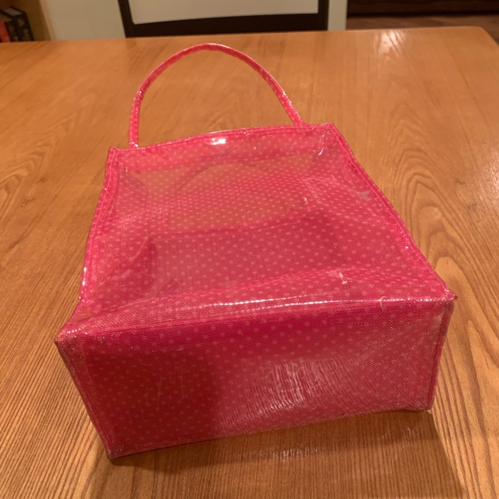 (49) Estée Lauder pink polka dot bag - Picture 3 of 4